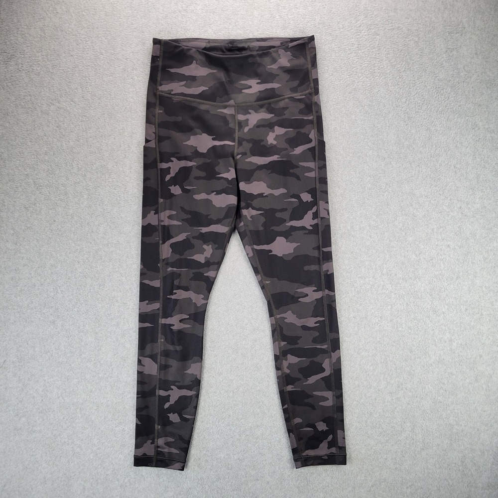 Athleta Ultimate Camo 7/8 Tight‎ Womens S Black Grey High Rise Pocket Leggings